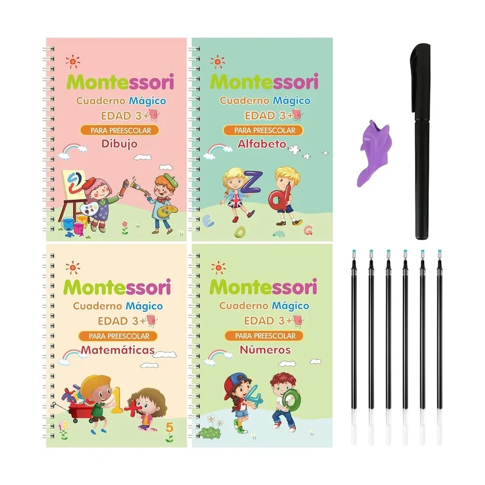 Cuadernos mágicos reutilizables · 4 cuadernos