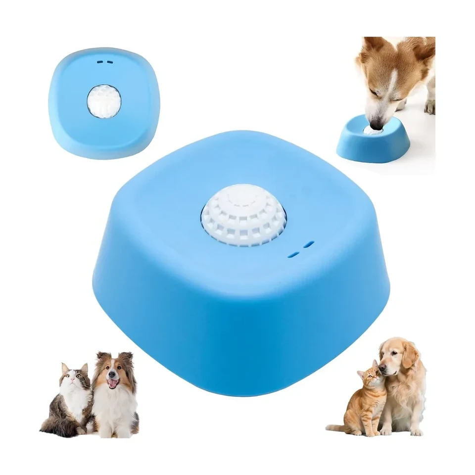 Cuenco lamedor para mascotas con bola rodante