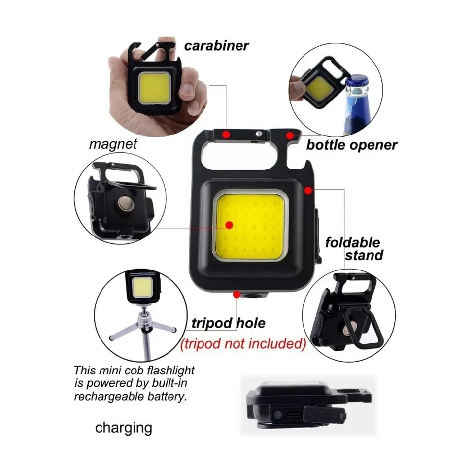 Linterna llavero mini COB LED