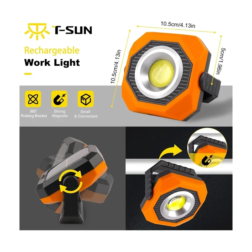 Luz solar LED COB magnética 20 W