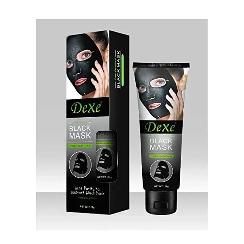 Mascarilla facial negra de limpieza profunda